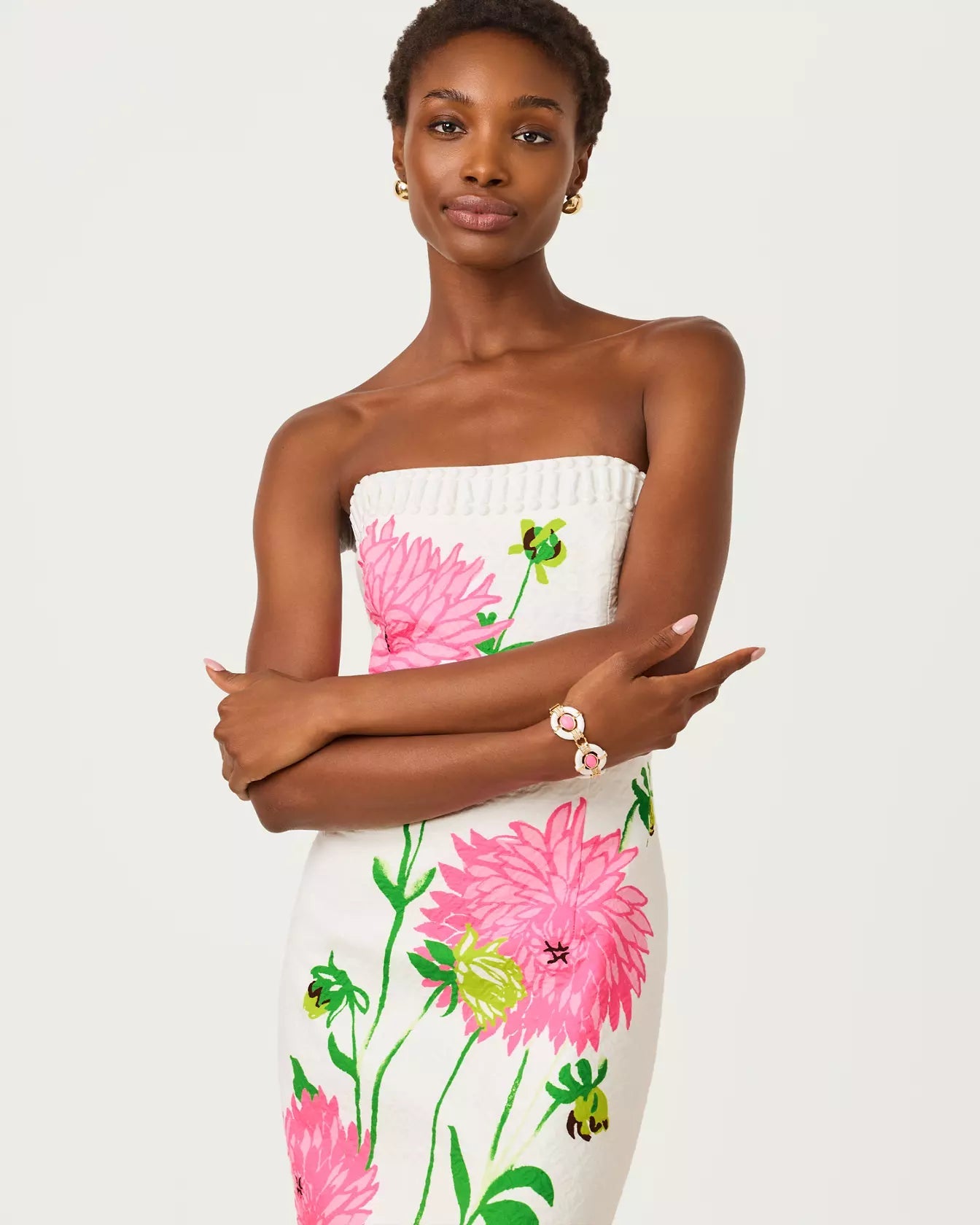 Elyse Stretch Maxi DressDresses Fitted DressesLILLY PULITZERThe Printed Peach Savannah