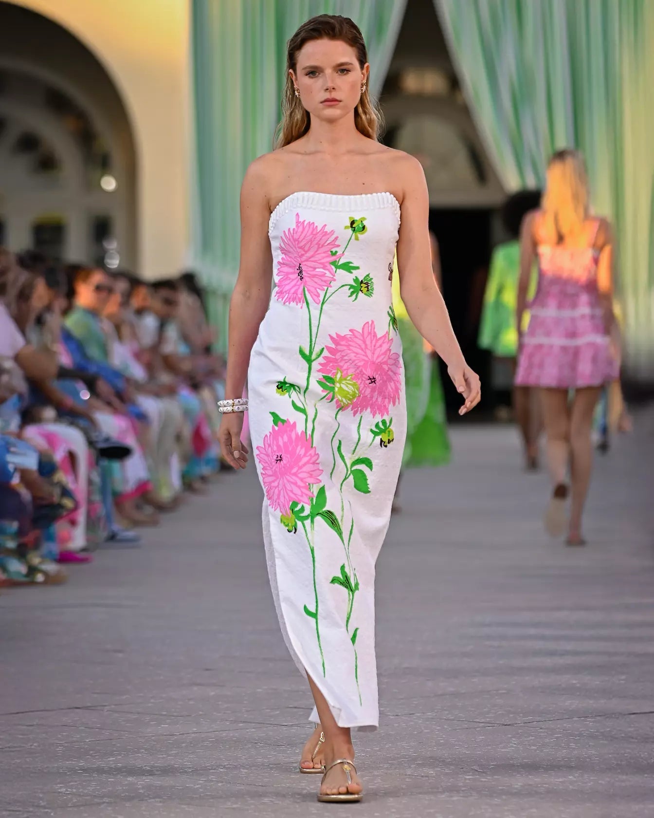 Elyse Stretch Maxi DressDresses Fitted DressesLILLY PULITZERThe Printed Peach Savannah