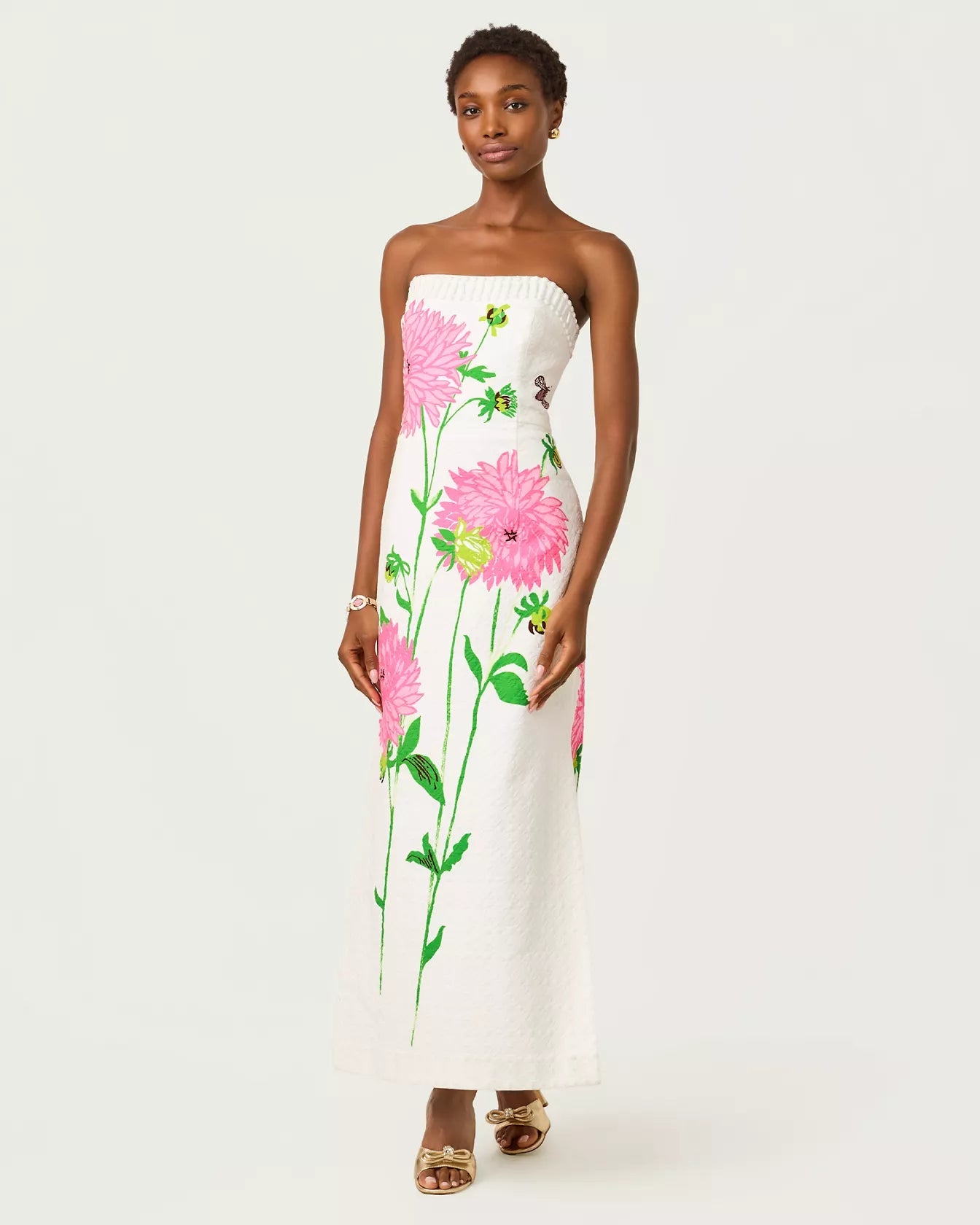 Women's Elyse Strapless Stretch Maxi Dress in White - Lilly Pulitzer Women's Elyse Strapless Stretch Maxi Dress in White - Lilly Pulitzer