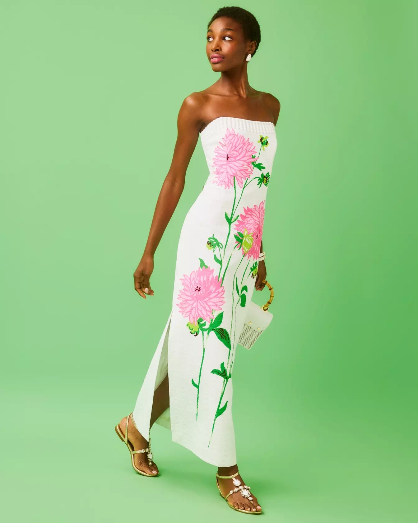 Elyse Stretch Maxi DressDresses Fitted DressesLILLY PULITZERThe Printed Peach Savannah
