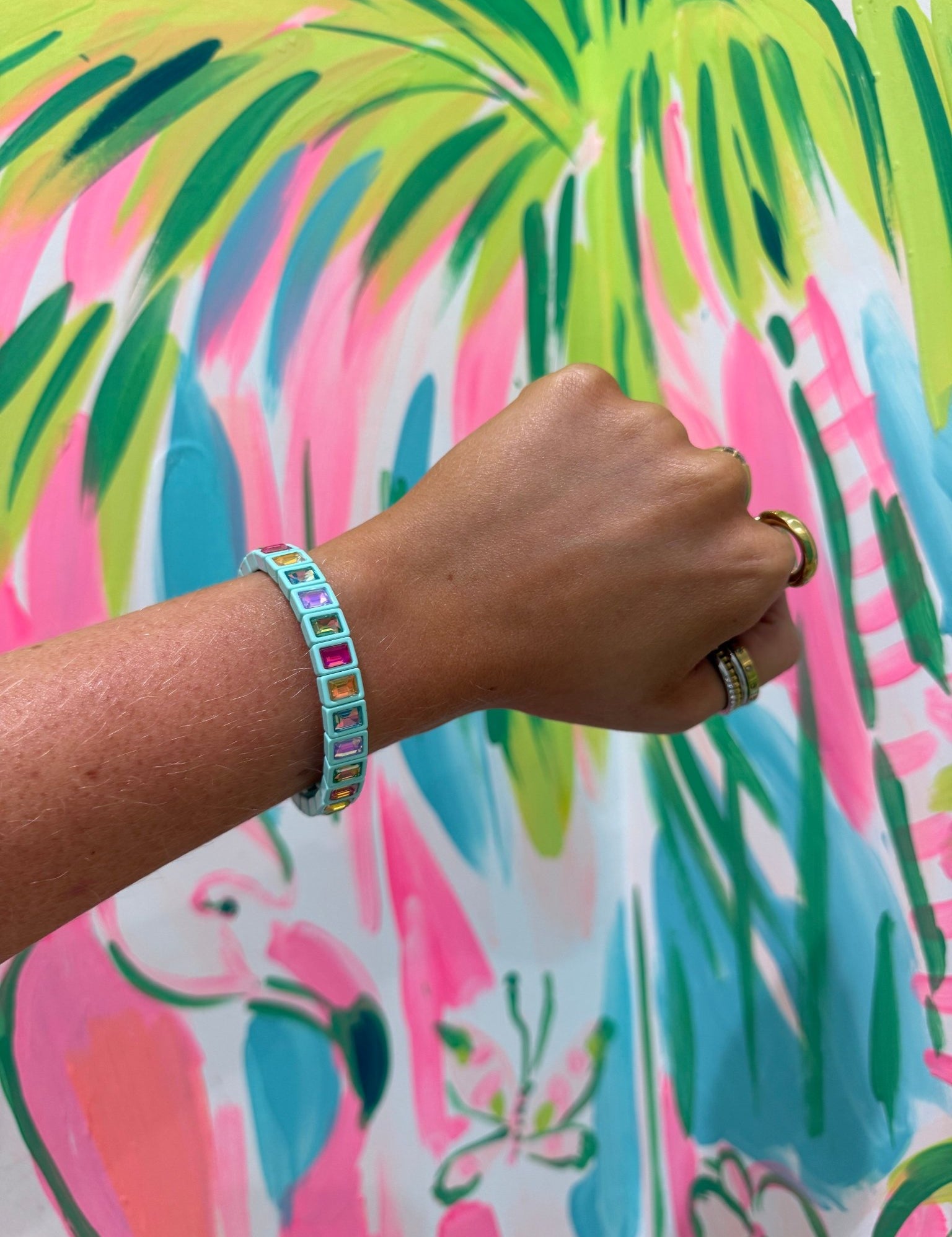 Enamel Stretch BraceletJewelryThe Printed Peach Savannah