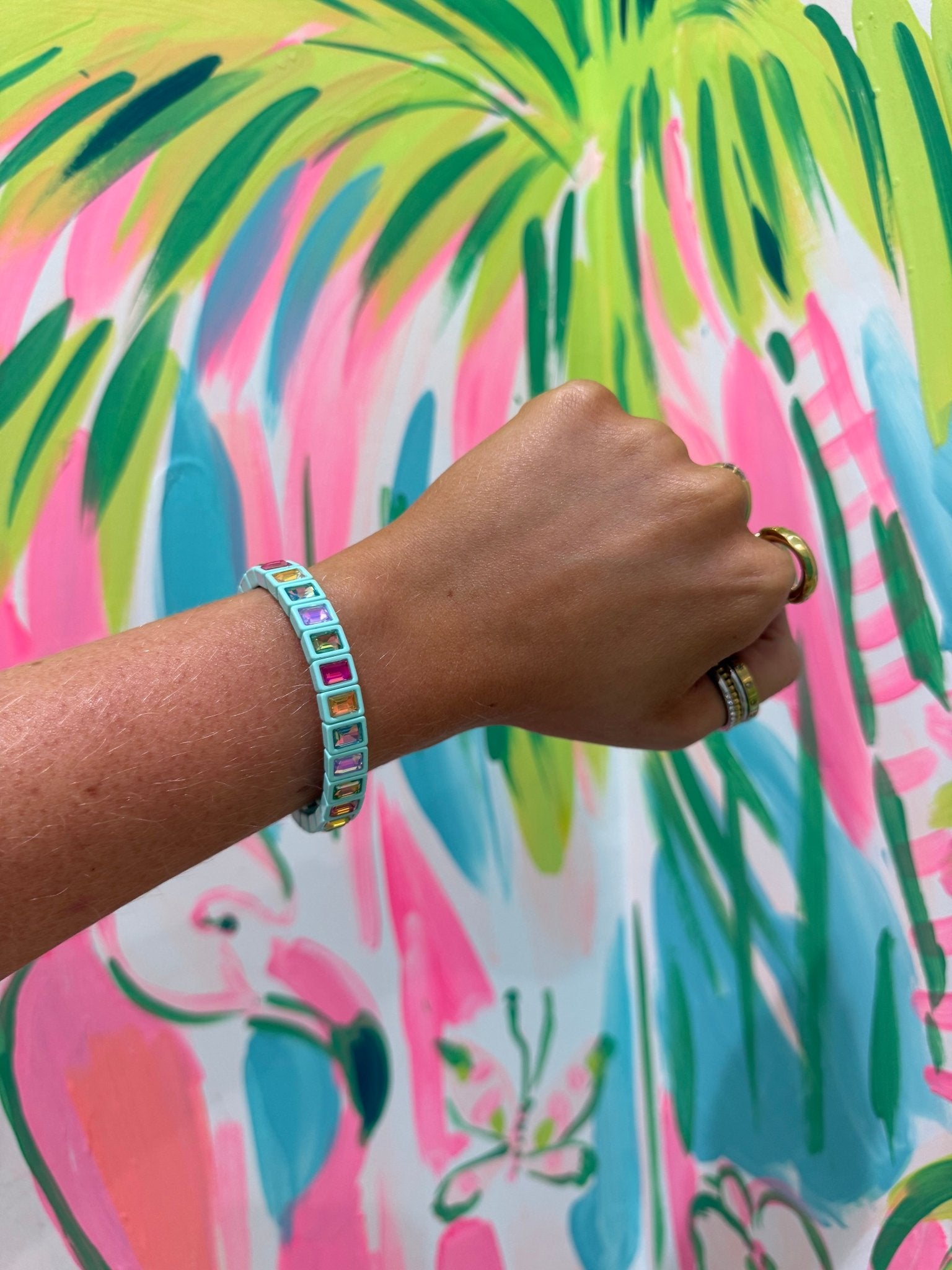 Enamel Stretch BraceletJewelryThe Printed Peach Savannah