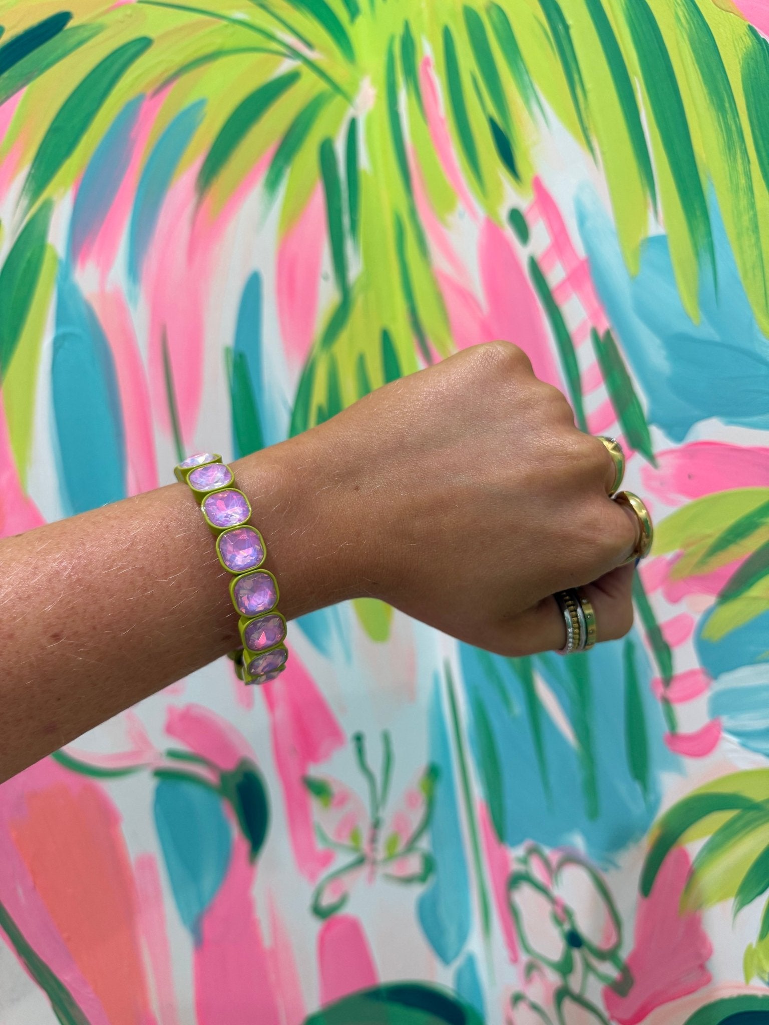 Enamel Stretch BraceletJewelryThe Printed Peach Savannah
