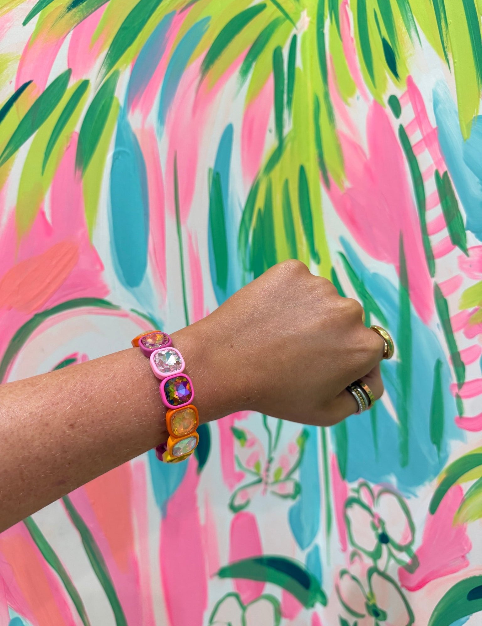 Enamel Stretch BraceletJewelryThe Printed Peach Savannah