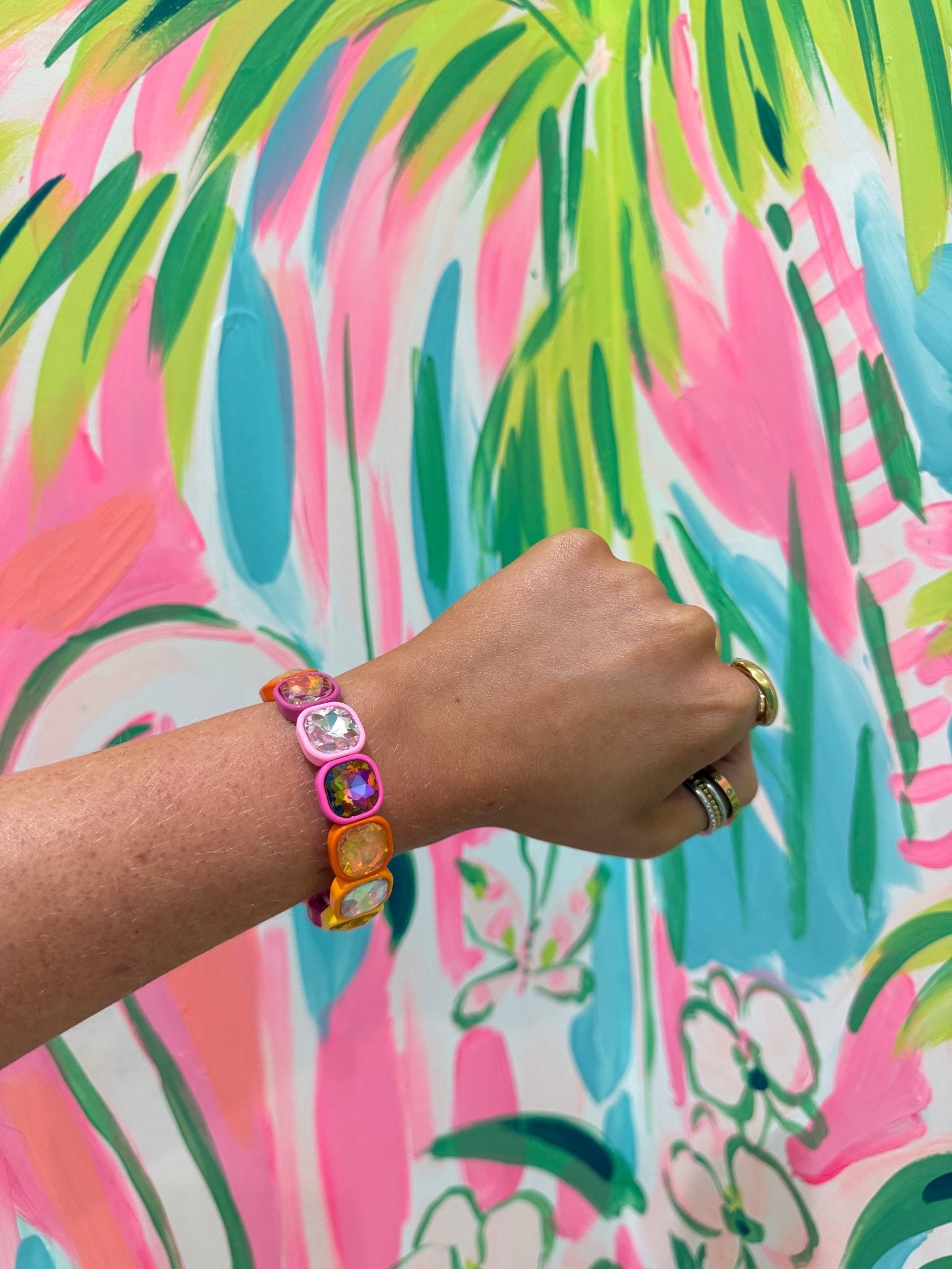 Enamel Stretch BraceletJewelryThe Printed Peach Savannah