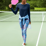 Endurance High Rise Midi Legging UPF 50+Women - Activewear - Active Bottoms - LeggingsLILLY PULITZERThe Printed Peach Savannah