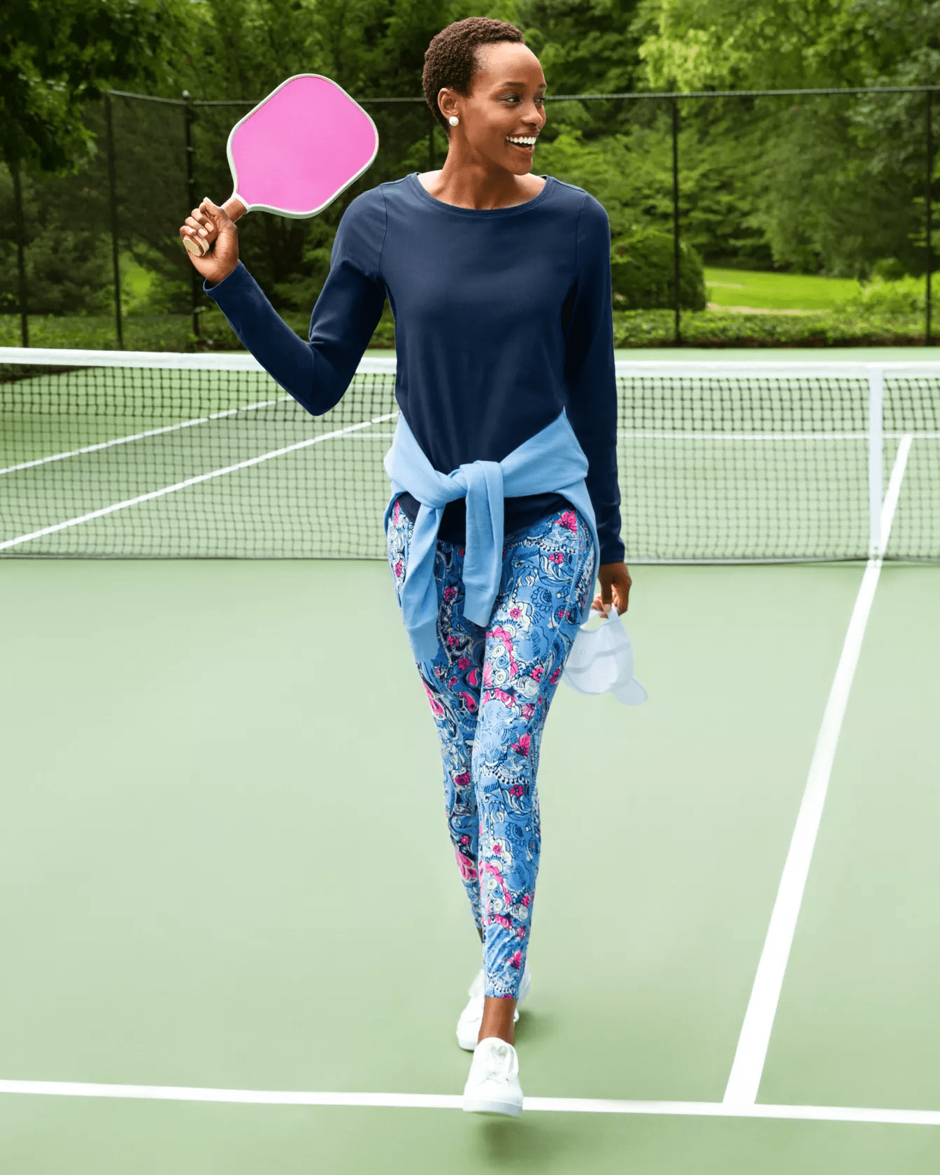 Endurance High Rise Midi Legging UPF 50+Women - Activewear - Active Bottoms - LeggingsLILLY PULITZERThe Printed Peach Savannah