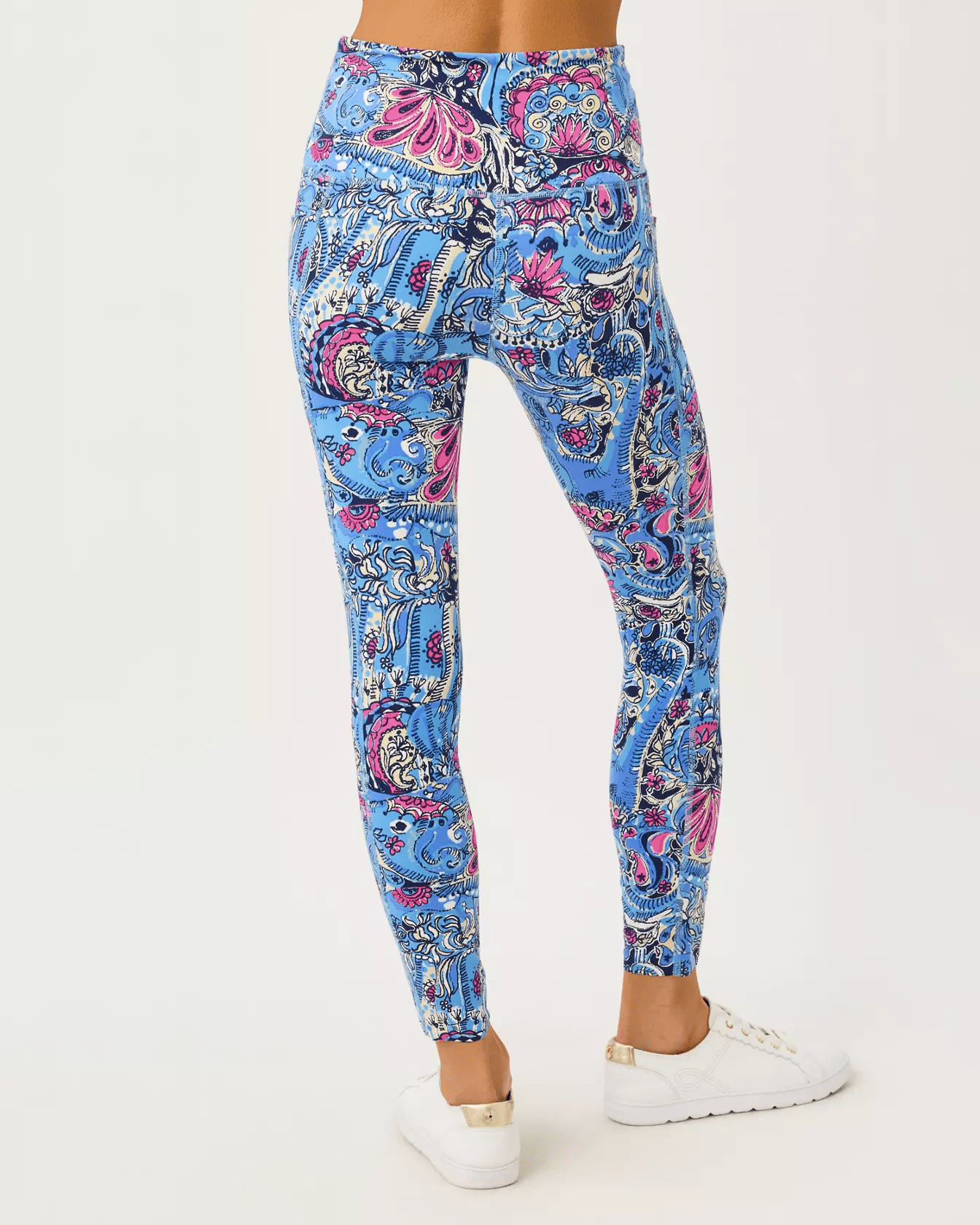Endurance High Rise Midi Legging UPF 50+Women - Activewear - Active Bottoms - LeggingsLILLY PULITZERThe Printed Peach Savannah