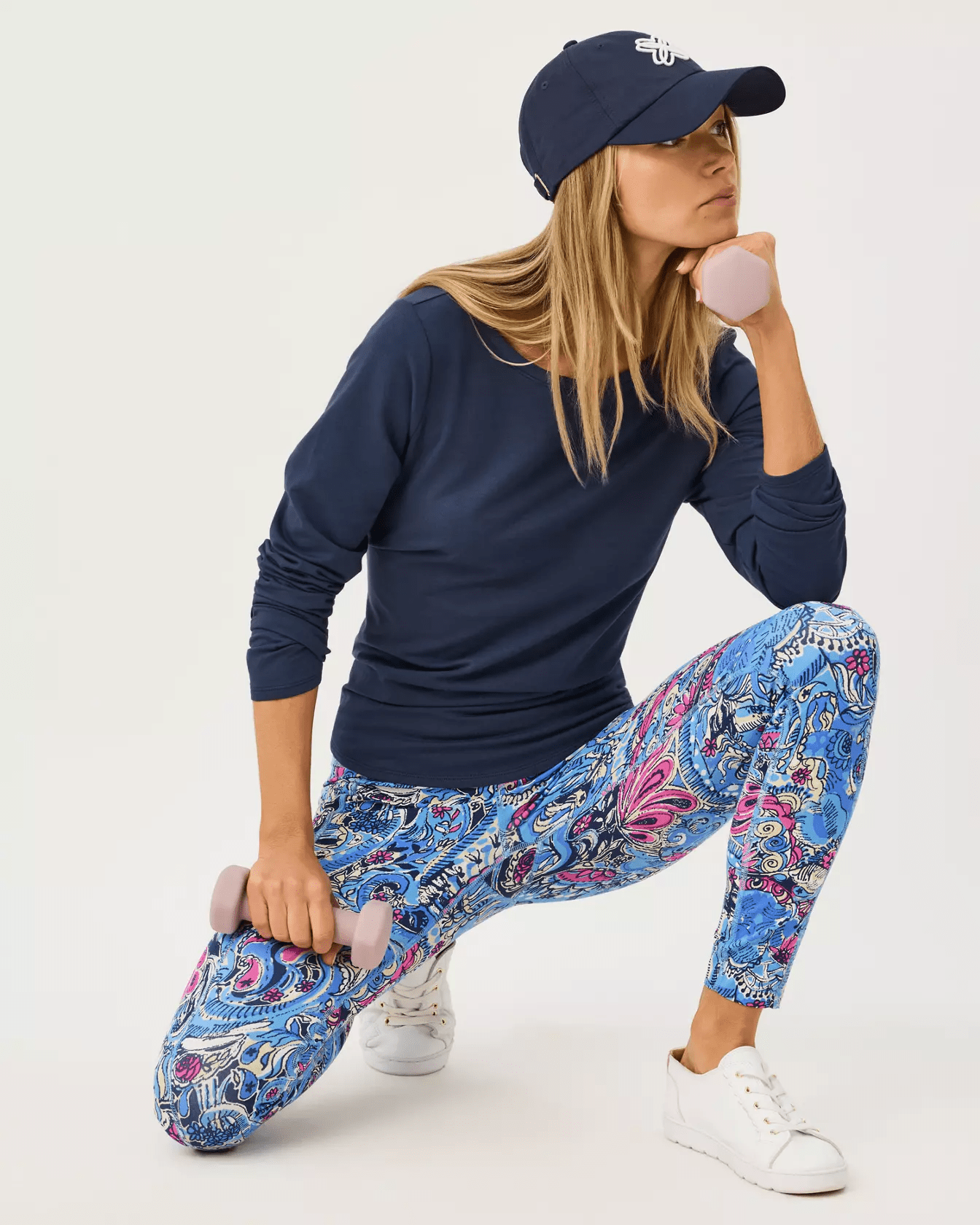 Endurance High Rise Midi Legging UPF 50+Women - Activewear - Active Bottoms - LeggingsLILLY PULITZERThe Printed Peach Savannah