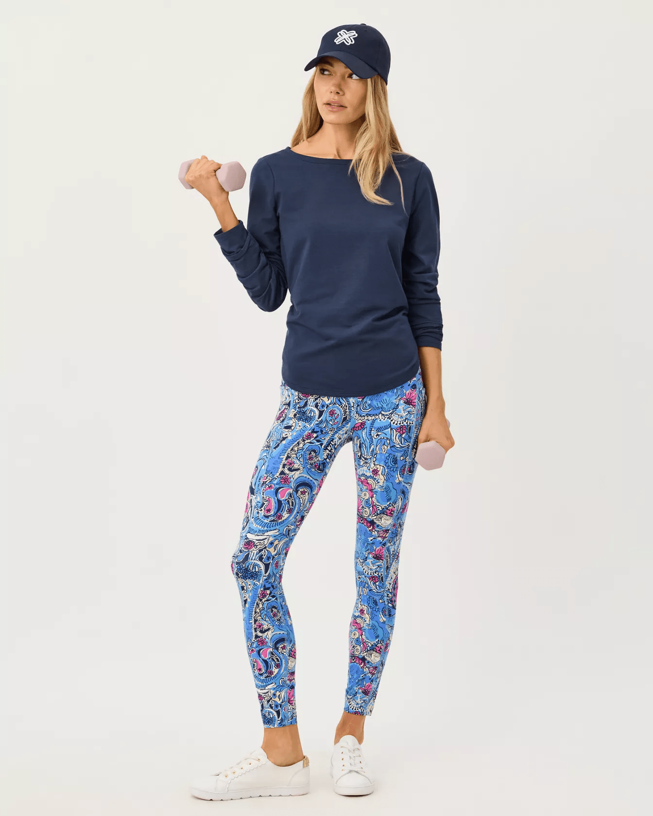Endurance High Rise Midi Legging UPF 50+Women - Activewear - Active Bottoms - LeggingsLILLY PULITZERThe Printed Peach Savannah