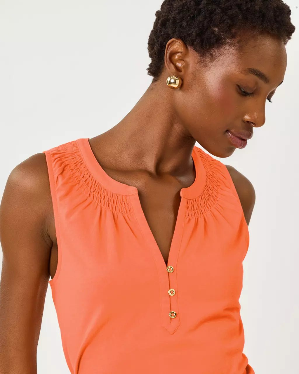Essie Knit TopWomen - Tops - TanksLILLY PULITZERThe Printed Peach Savannah