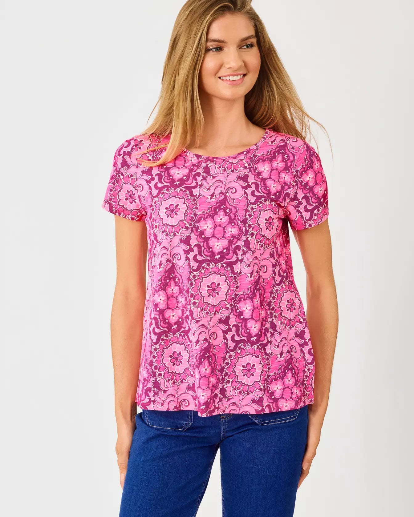 Etta Scoop-neckLILLY PULITZERThe Printed Peach Savannah
