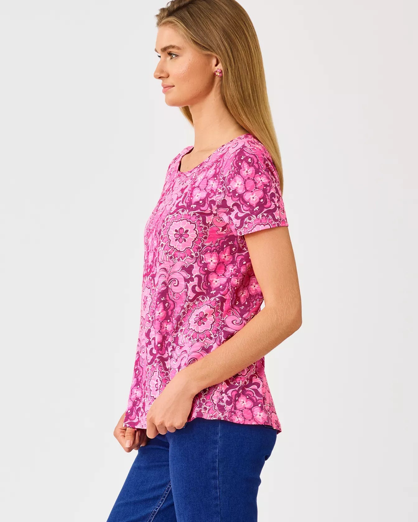 Etta Scoop-neckLILLY PULITZERThe Printed Peach Savannah