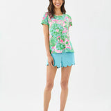 Etta Scoop-neckWomen - Tops - TeeLILLY PULITZERThe Printed Peach Savannah