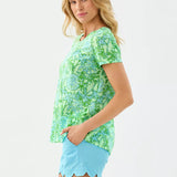 Etta Scoop-neckWomen - Tops - TeeLILLY PULITZERThe Printed Peach Savannah