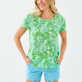 Etta Scoop-neckWomen - Tops - TeeLILLY PULITZERThe Printed Peach Savannah