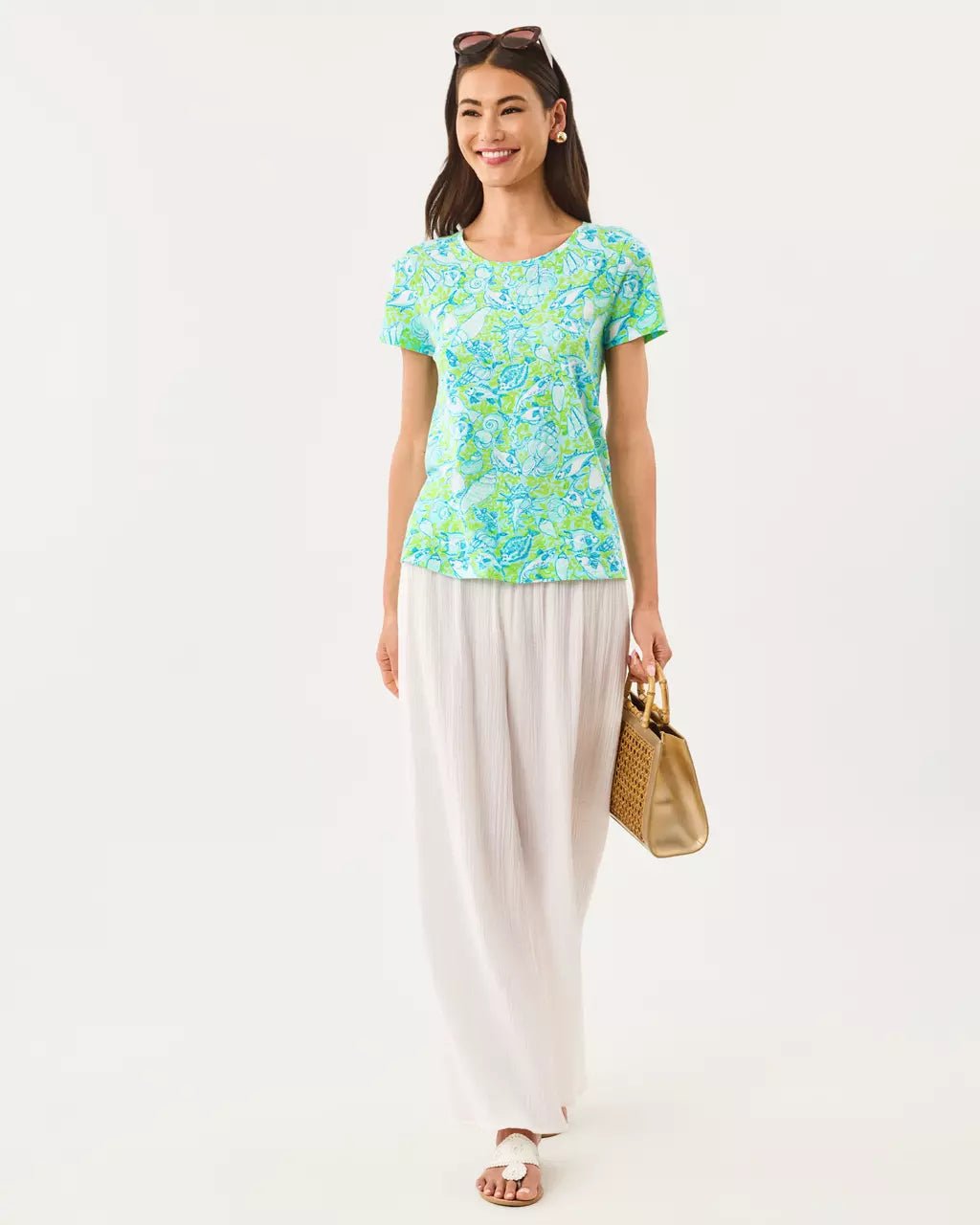 Etta Scoop Neck TopWomen - Tops - TeeLILLY PULITZERThe Printed Peach Savannah
