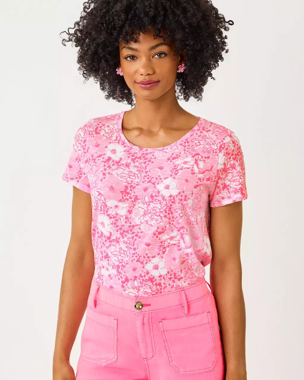 Etta Scoop Neck TopWomen - Tops - TeeLILLY PULITZERThe Printed Peach Savannah