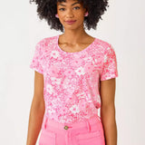 Etta Scoop Neck TopWomen - Tops - TeeLILLY PULITZERThe Printed Peach Savannah