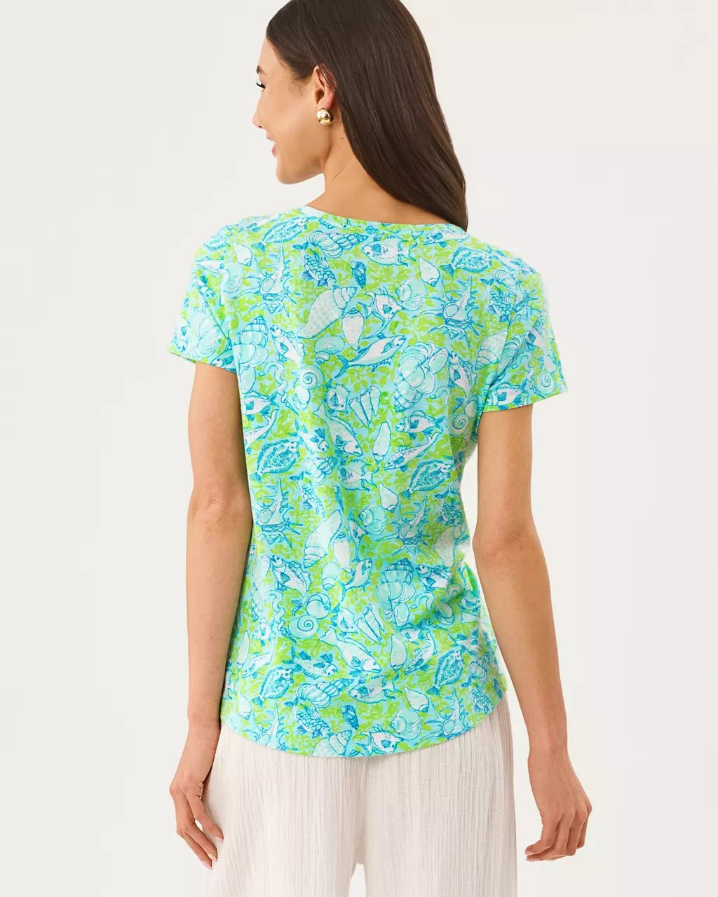 Etta Scoop Neck TopWomen - Tops - TeeLILLY PULITZERThe Printed Peach Savannah
