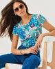 Etta Scoop Neck TopWomens - Tops - TeesLILLY PULITZERThe Printed Peach Savannah