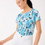 Etta Scoop Neck TopWomen - Tops - TeesLILLY PULITZERThe Printed Peach Savannah