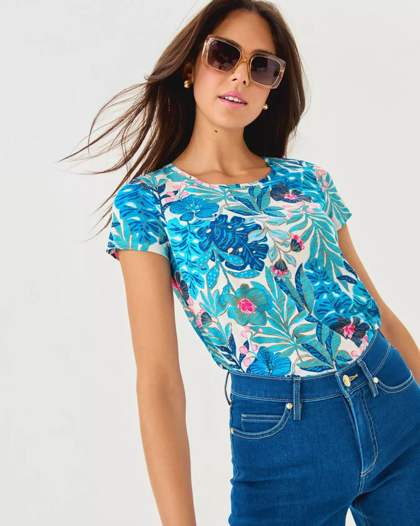 Etta Scoop Neck TopWomens - Tops - TeesLILLY PULITZERThe Printed Peach Savannah