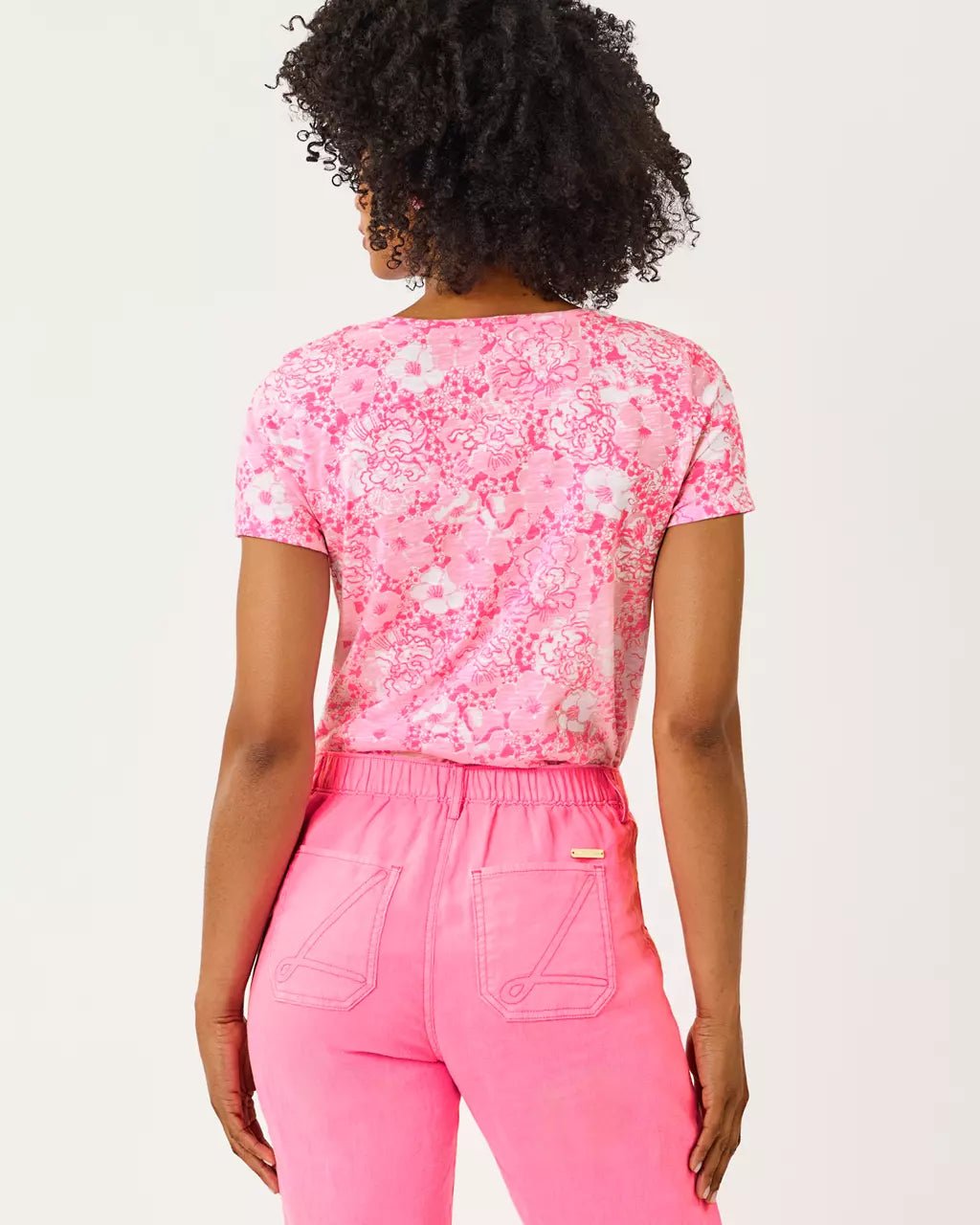 Etta Scoop Neck TopWomen - Tops - TeeLILLY PULITZERThe Printed Peach Savannah