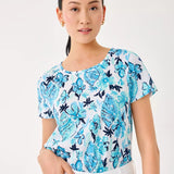 Etta Scoop Neck TopWomen - Tops - TeesLILLY PULITZERThe Printed Peach Savannah