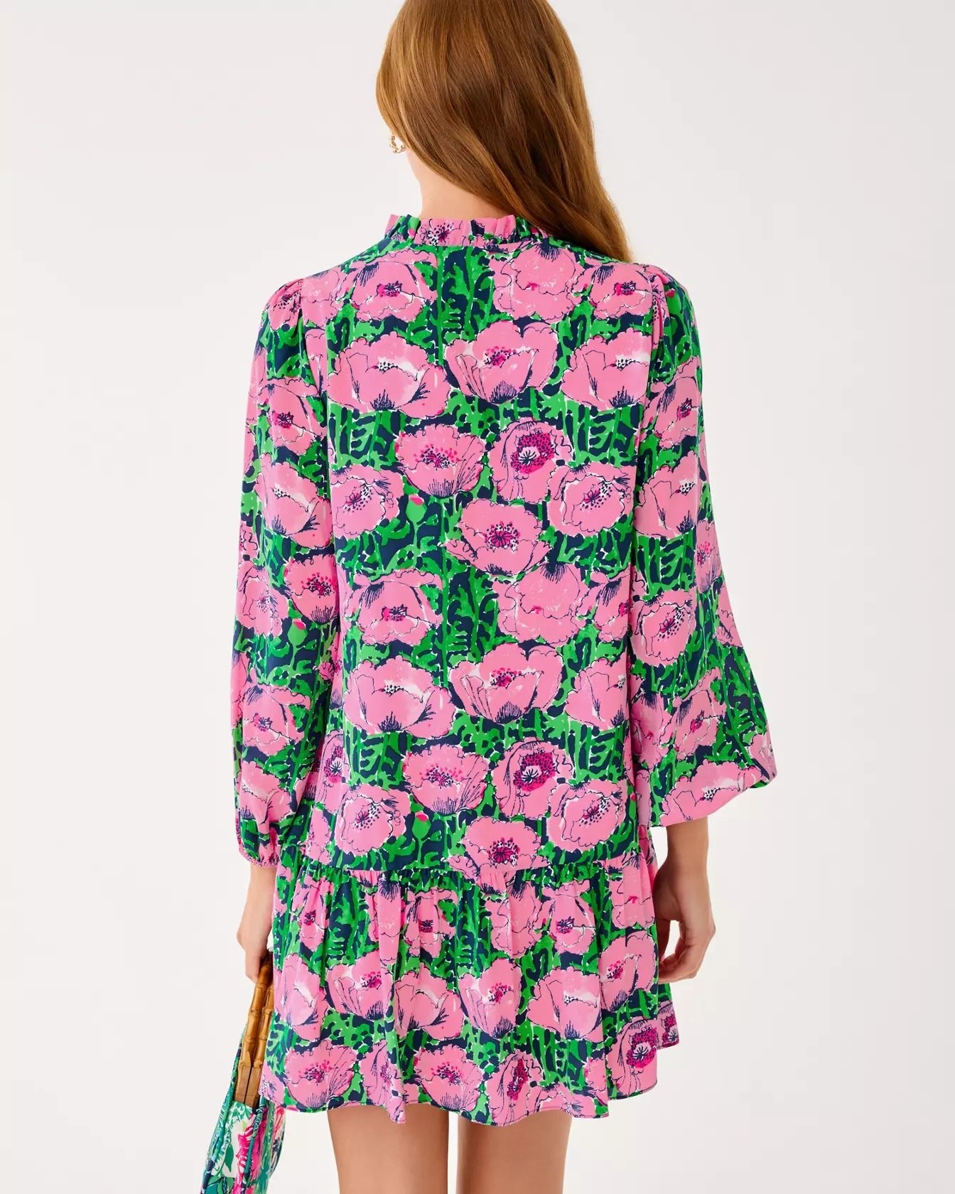 Evaline Silk DressWomen - Dresses A - Line/Easy DressesLILLY PULITZERThe Printed Peach Savannah