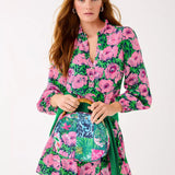 Evaline Silk DressWomen - Dresses A - Line/Easy DressesLILLY PULITZERThe Printed Peach Savannah