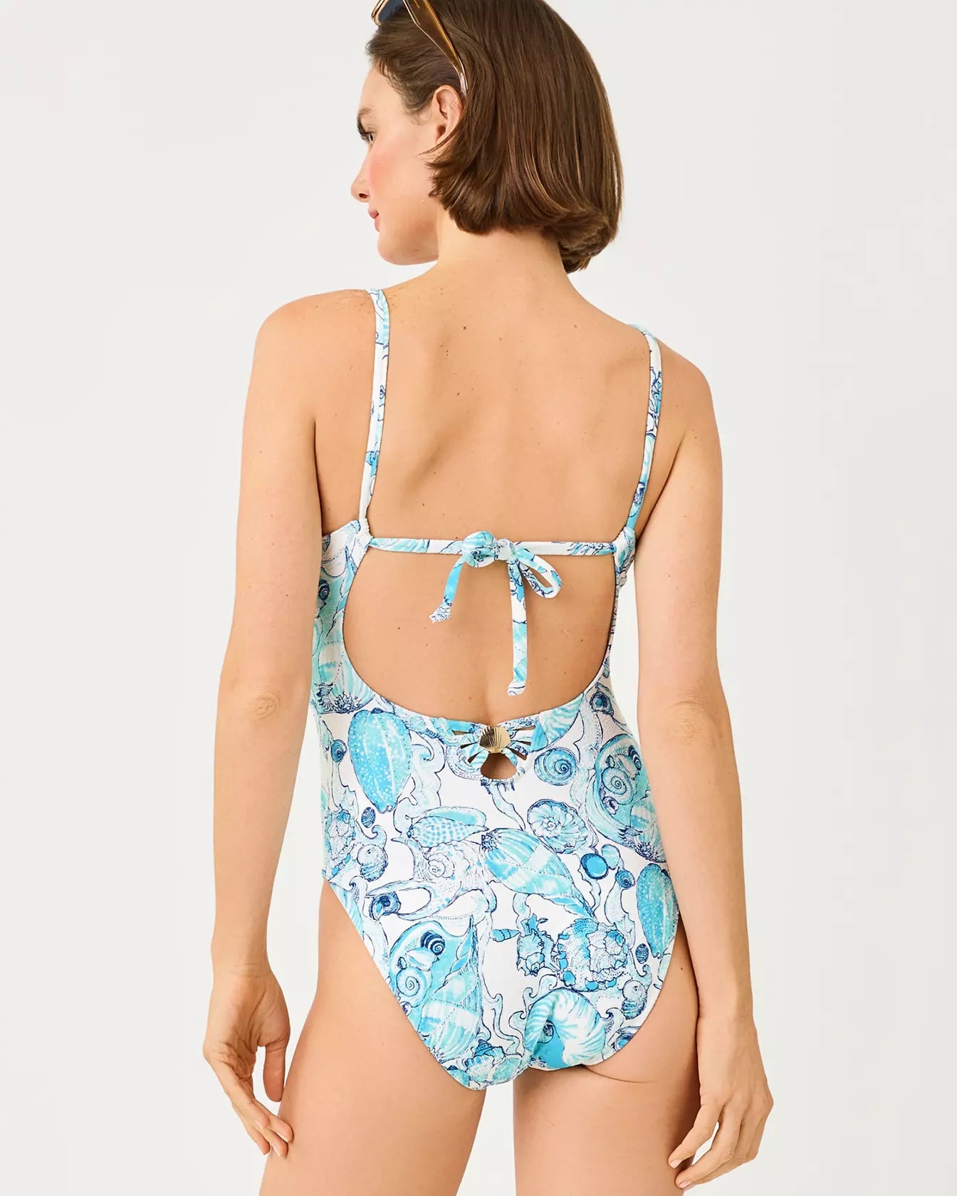 Evelia One - Piece SwimsuitWomen - Swim - One - Piece SwimsuitsLILLY PULITZERThe Printed Peach Savannah