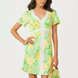 Evita Short Sleeve Stretch ShiftLILLY PULITZERThe Printed Peach Savannah