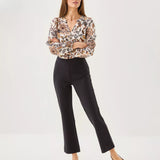 28" Christabel Ponte Crop Flare Pant