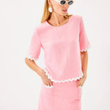Nik Ric Rac Trim Cropped Top