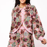 Pink Plaid Poinsettia Skirt