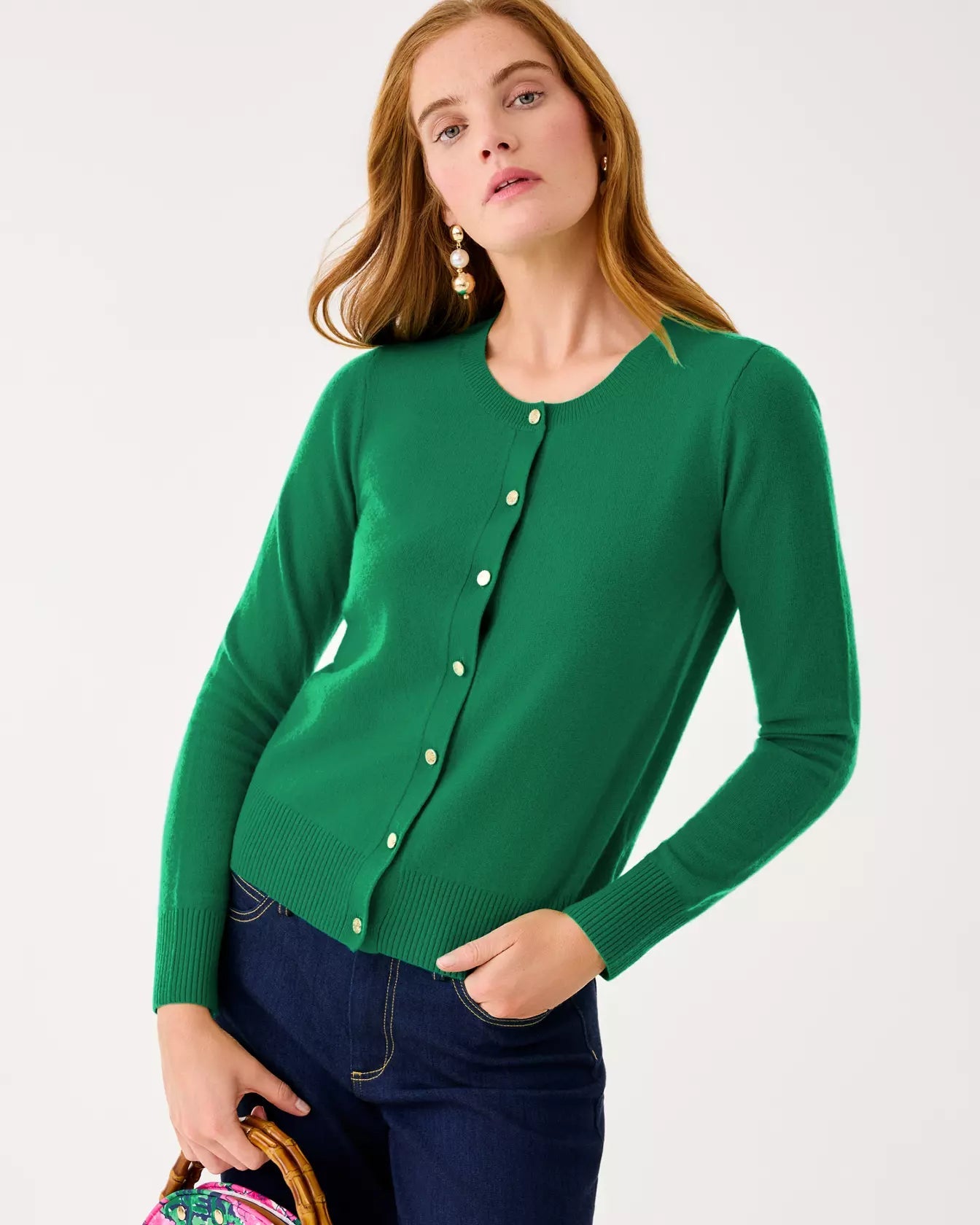 Fairley Cashmere CardiganWomen - Sweaters & Cardigans - Cardigans & VestsLILLY PULITZERThe Printed Peach Savannah