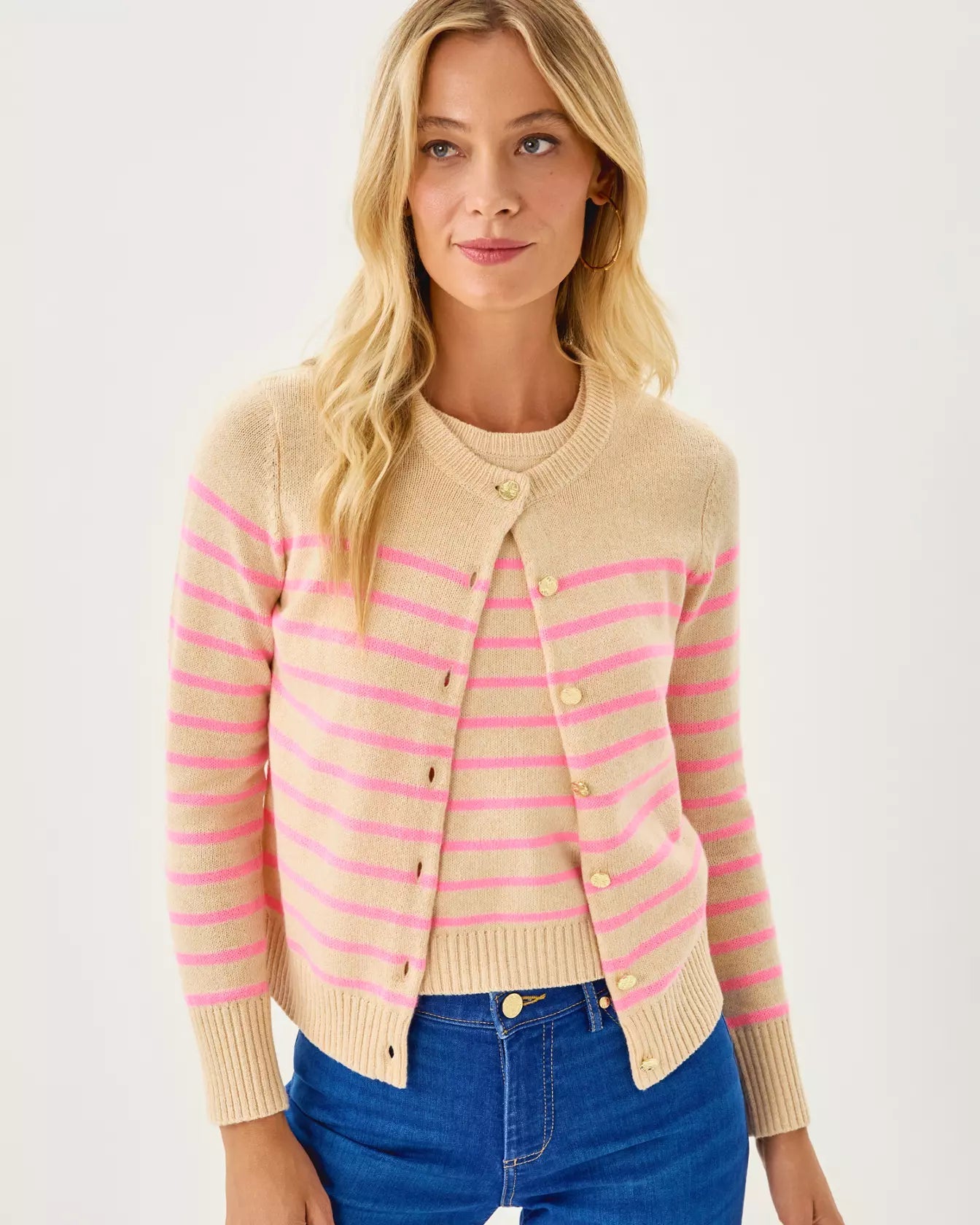 Fairley Stripe Sweater SetWomens - Cardigans & Vests - CardigansLILLY PULITZERThe Printed Peach Savannah