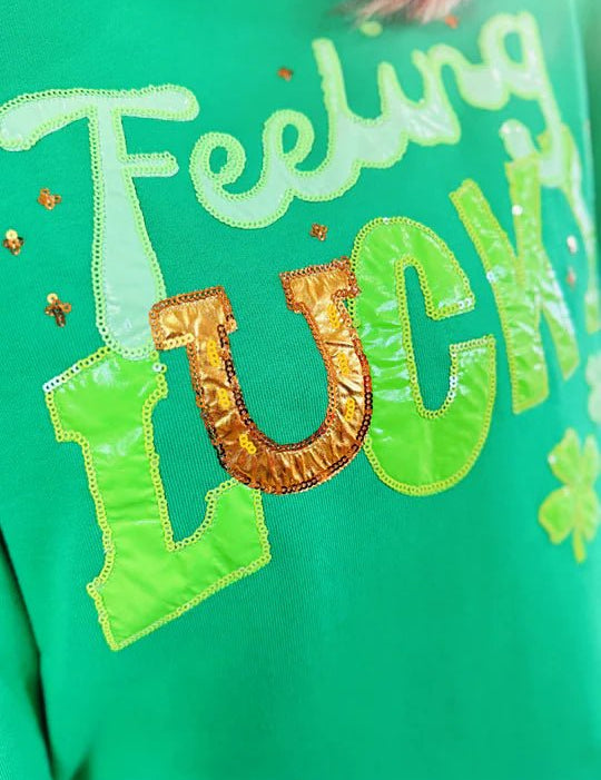 Feelin’ Lucky Rainbow Stripe SweatshirtWomens - Tops - Sweatshirts & PopoversBrianna CannonThe Printed Peach Savannah