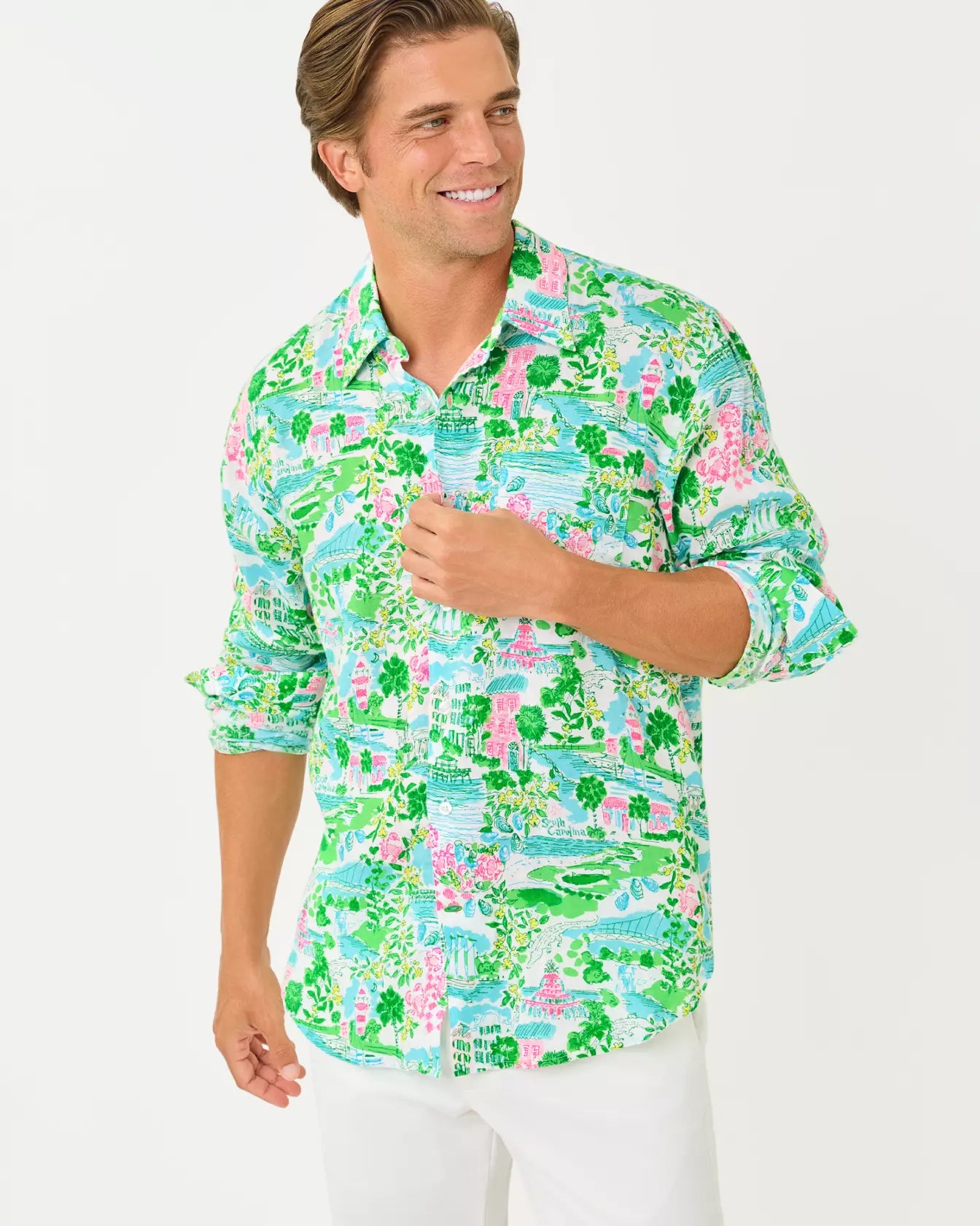 savannah men's dress shirts Yiaed Giraffes Of The African Savannah Print Mens Casual Wrinkle Free Shirts Short Sleeve Button Down Summer Stretch Dress Shirt-Medium