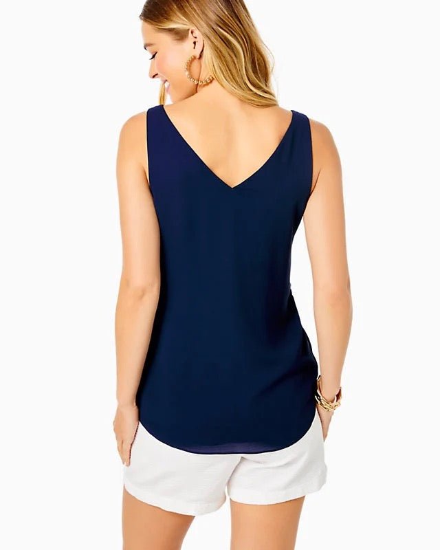 Florin Sleeveless V-NeckWomen - Tops - TanksLILLY PULITZERThe Printed Peach Savannah