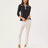 Frida Half Zip Long Sleeve Polo UPF 50+Women - Active - Active Tops - PolosLILLY PULITZERThe Printed Peach Savannah