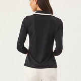 Frida Half Zip Long Sleeve Polo UPF 50+Women - Active - Active Tops - PolosLILLY PULITZERThe Printed Peach Savannah