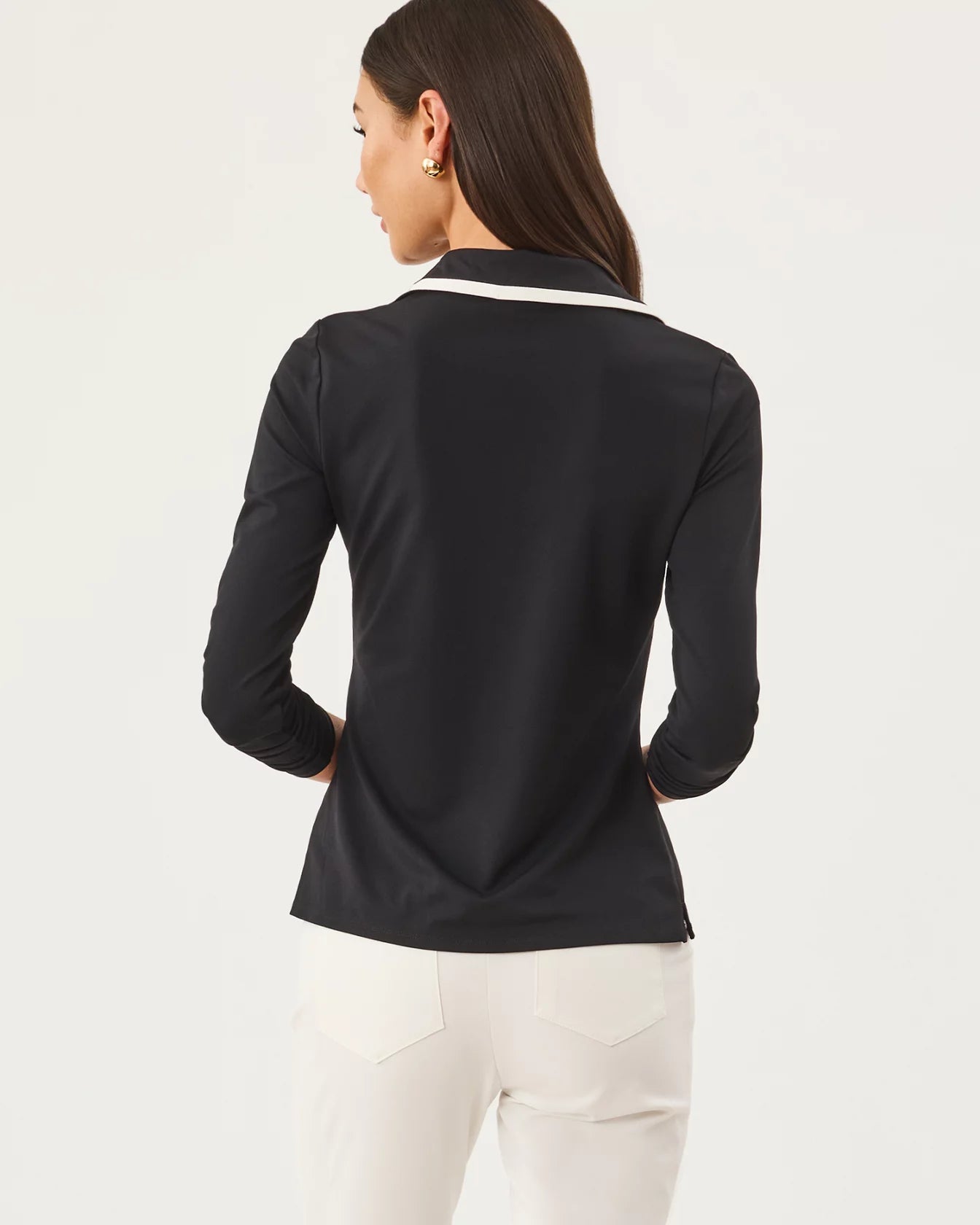 Frida Half Zip Long Sleeve Polo UPF 50+Women - Active - Active Tops - PolosLILLY PULITZERThe Printed Peach Savannah