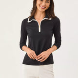 Frida Half Zip Long Sleeve Polo UPF 50+Women - Active - Active Tops - PolosLILLY PULITZERThe Printed Peach Savannah