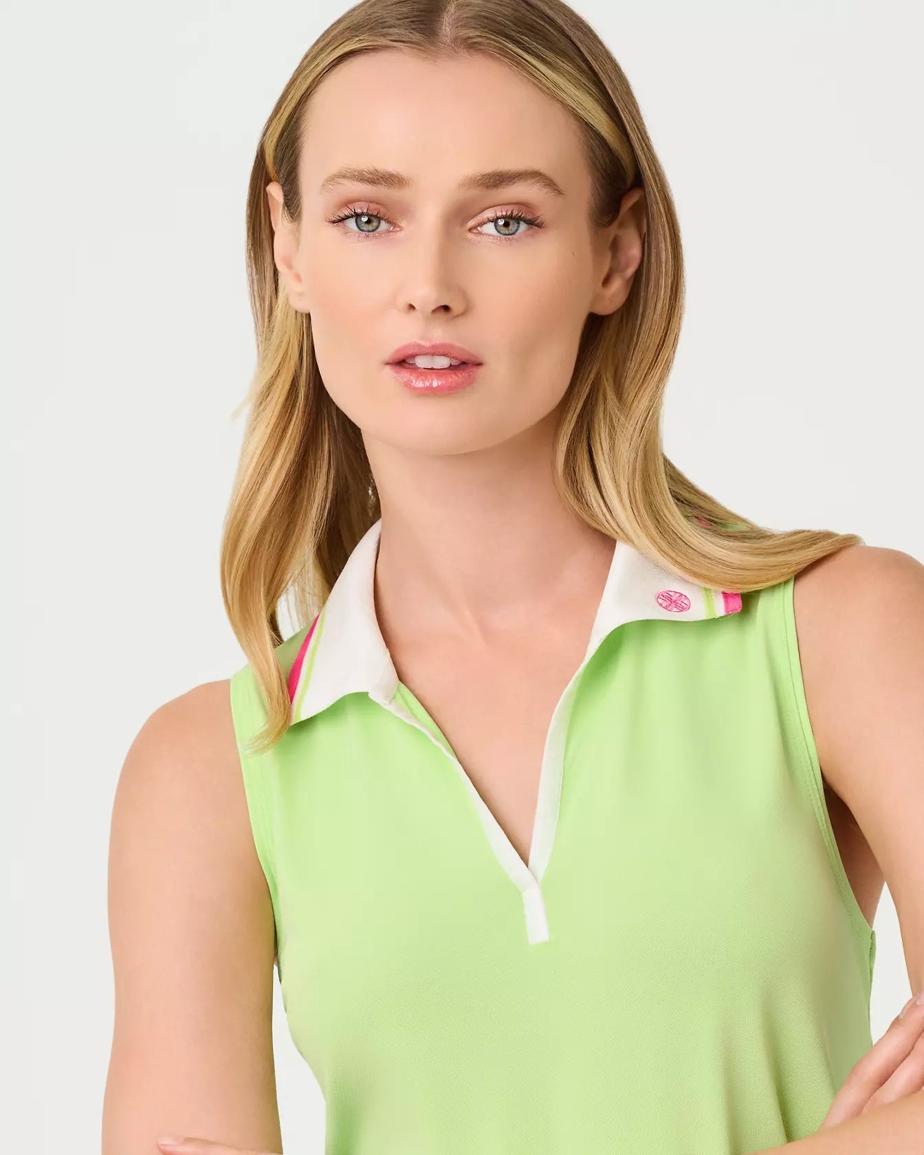 Frida Sleeveless Polo UPF 50+Women - PolosLILLY PULITZERThe Printed Peach Savannah