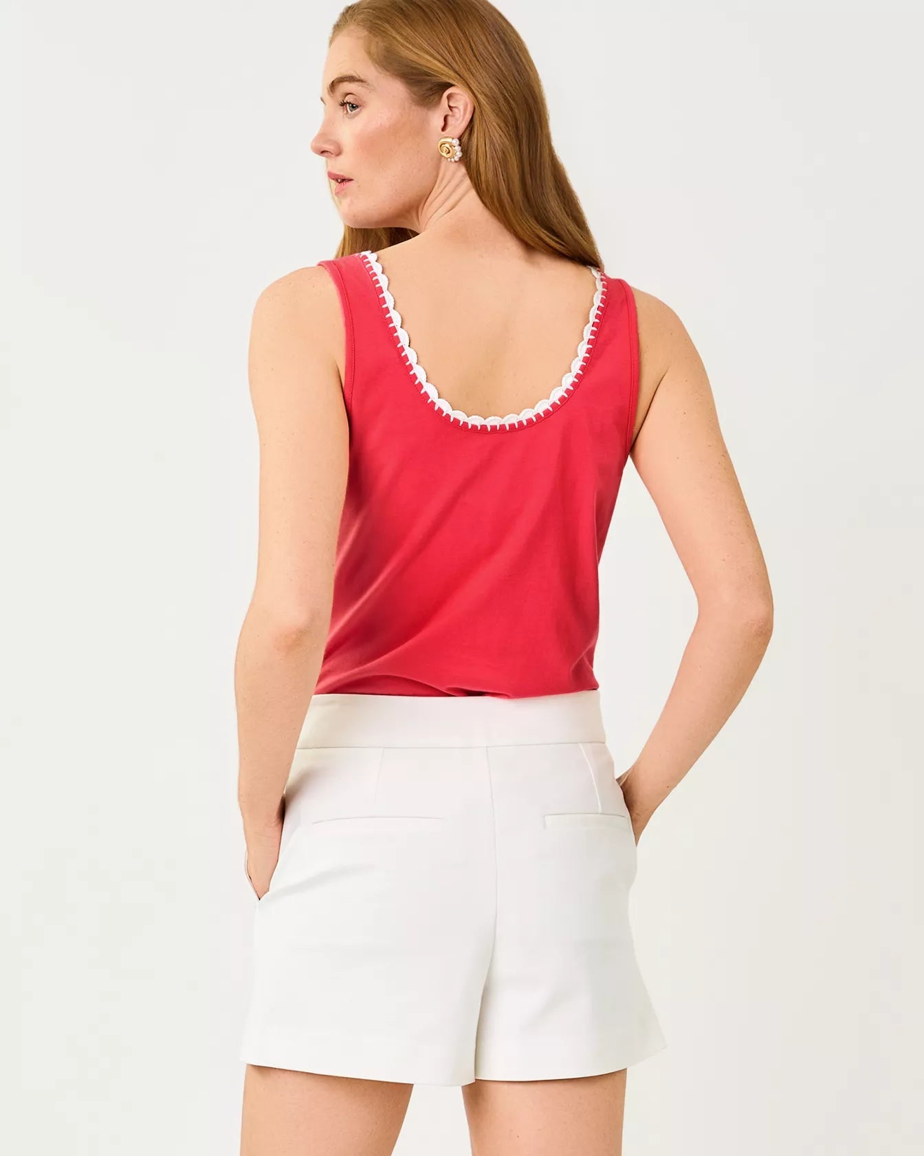 Gabbie Crochet Trimmed Knit Tank TopWomen - Tops - TanksLILLY PULITZERThe Printed Peach Savannah