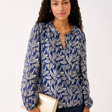 Giana Long Sleeve Silk TopWomen - Tops - BlousesLILLY PULITZERThe Printed Peach Savannah