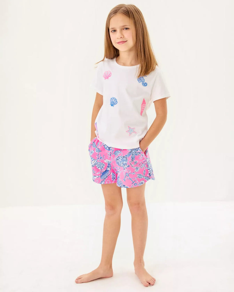 Girls Aviette ShortHeartland Retail ItemsLILLY PULITZERThe Printed Peach Savannah