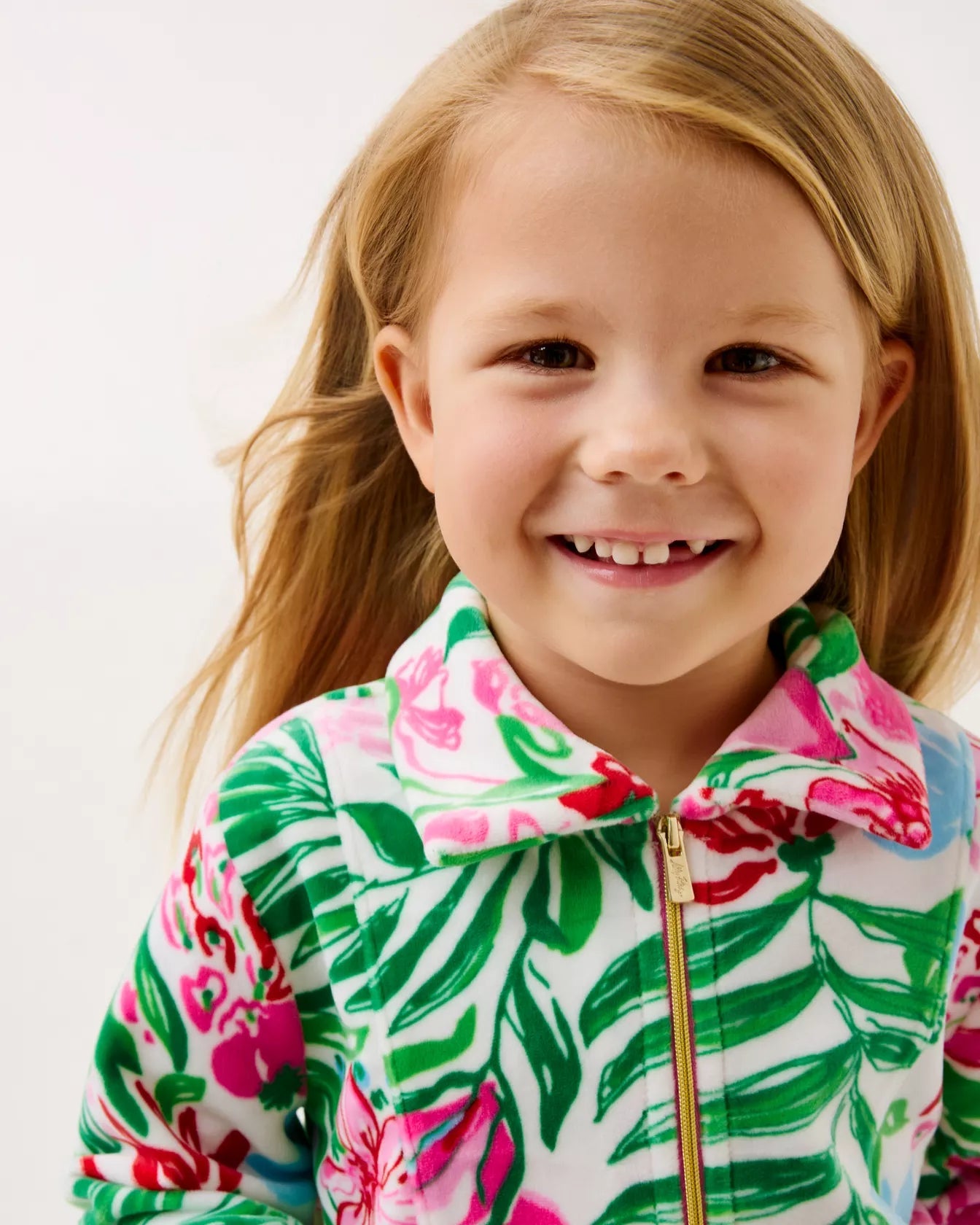 Girls Mini Eleni Velour PulloverGirls - Tops & Bottoms - TopsLILLY PULITZERThe Printed Peach Savannah